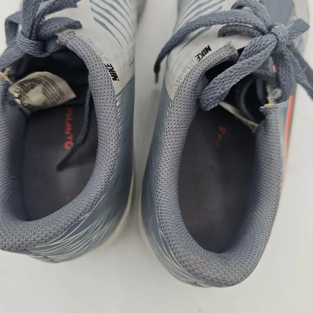 Nike Phantom Venom Indoor Gray Orange LaceUp Soccer Cleats Shoes 3.5Y